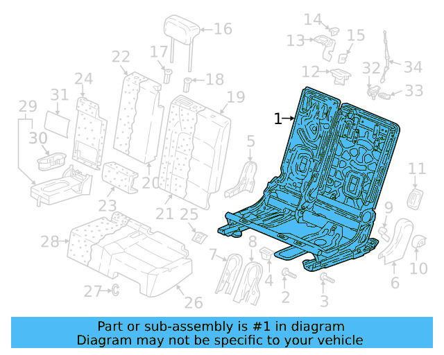 Seat Frame 5NN-885-061-B-CA9