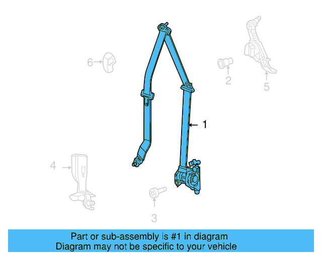 Seat Belt Assembly 7B0-857-706-C-XT1