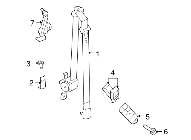 Seat Belt Assembly Bracket 7B0-857-543-A