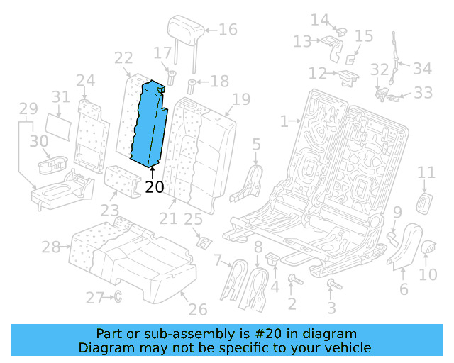 Seat Cover Retainer Clip N-108-676-01 - View 10