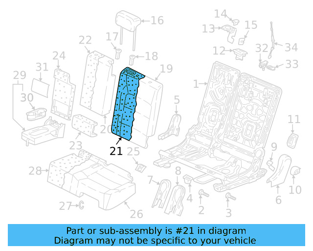 Seat Back Pad 5NN-885-883-B