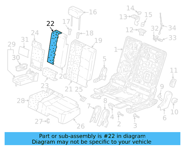 Seat Back Pad 5NN-885-883-B - View 8