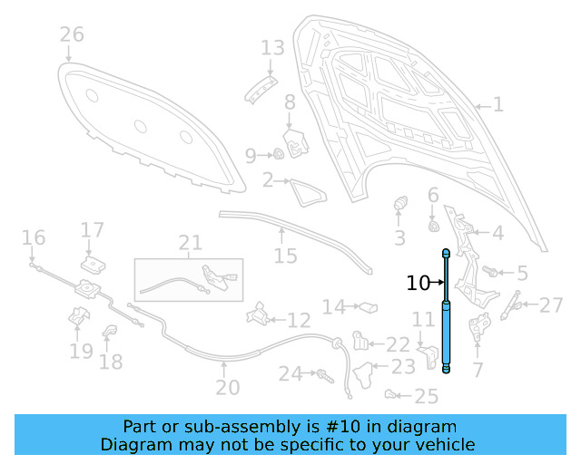 Support Strut 3G8-823-359-B - View 3