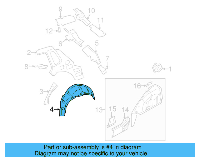 Outer Wheelhouse 5N0-809-410 - View 3