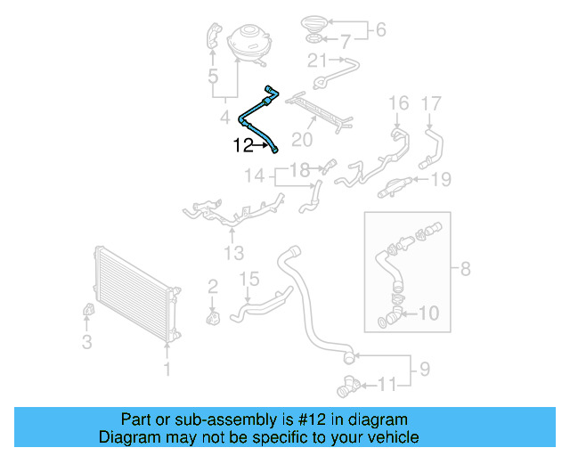 Overflow Hose 1J0-122-109-CD - View 5