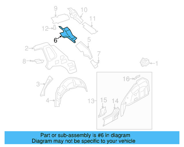 Gusset 5N0-810-188-A - View 3