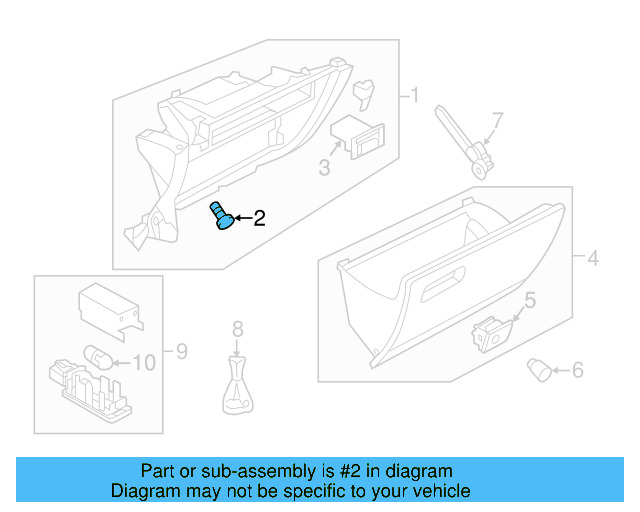 Glove Box Frame Bumper 3C0-857-145 - View 48