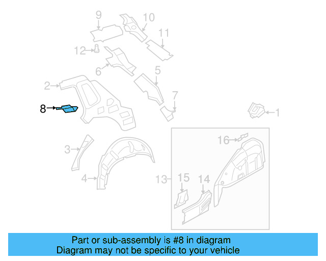 Seat Belt Mount 5N0-810-749-C - View 2