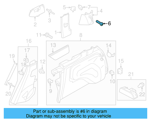 Rear Trim Screw N-106-706-01 - View 5
