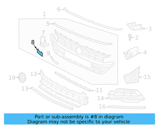 Tow Eye Cap 3G8-807-241-041 - View 3