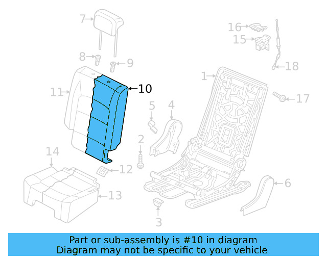 Seat Back Cover 5NN-885-806-K-NZY