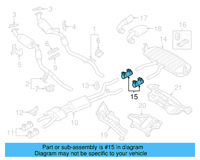 Rear Muffler Clamp 1K0-253-141-S - View 42