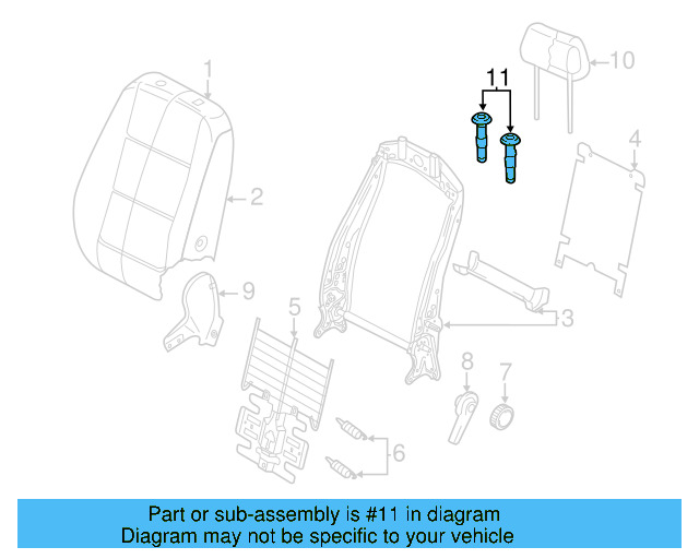 Headrest Guide 1K0-881-920-R-3G4
