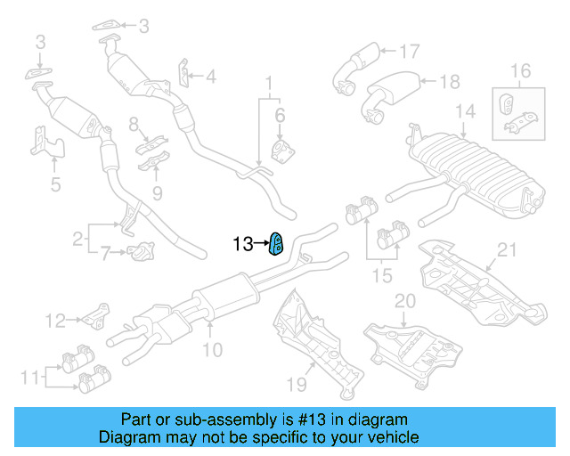 Muffler & Pipe Rear Bracket 7P6-253-144 - View 12