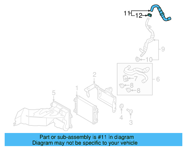 Rear Hose 5C0-121-096-B - View 6