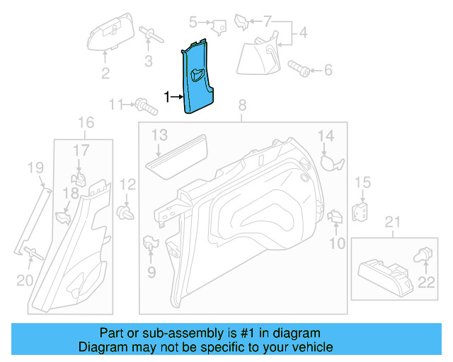 Front Trim 7P6-867-241-G-PB7 - View 4