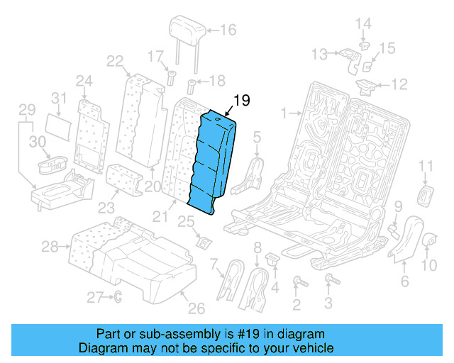 Seat Back Cover 5NN-885-805-H-KKV - View 7