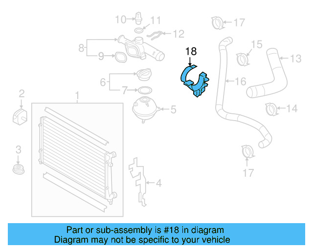 Lower Hose Holder 1K0-121-093-B - View 23