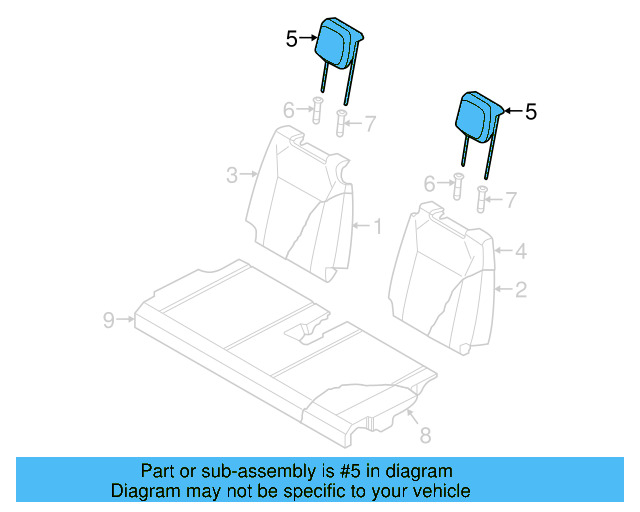 Headrest 5NN-888-901-B-ICE - View 4