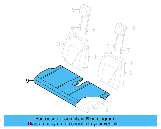 Seat Cover 5NN-888-405-D-KKV - View 2