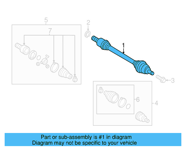Axle Assembly 1K0-407-271-BP - View 16
