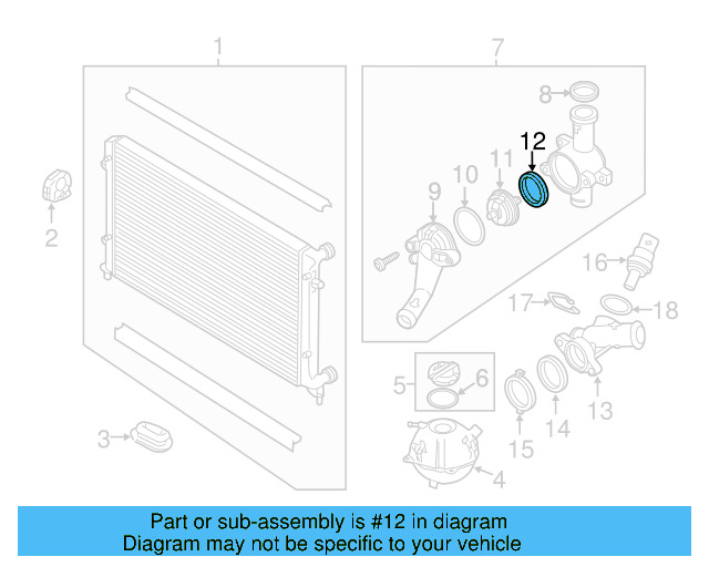 Thermostat Gasket 07K-121-119-A - View 19