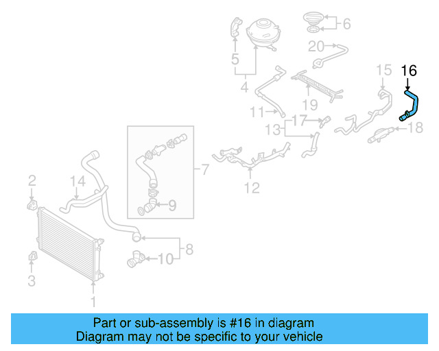 Hose 1J0-121-157-AN - View 2