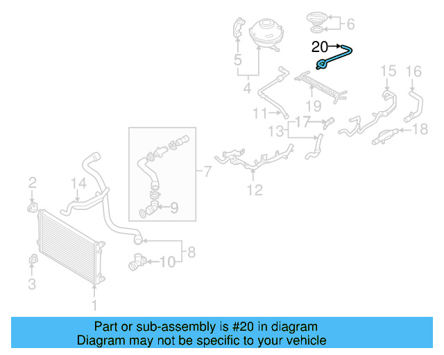 Return Hose 1J0-121-447-AC - View 7