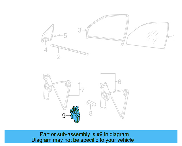 Window Motor 1C1-959-801-A-017 - View 8