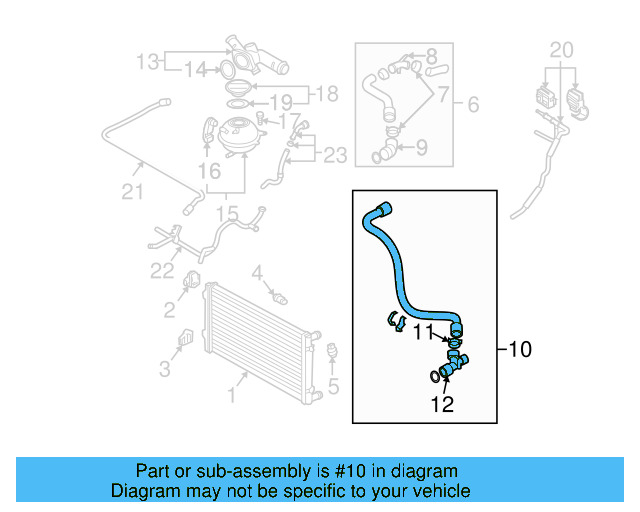 Lower Hose 1J0-122-051-H - View 22