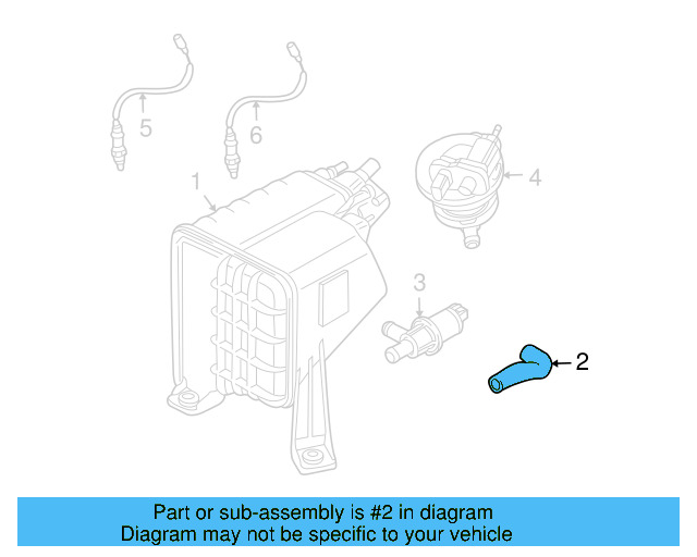 Breather Tube 7L0-201-342-J - View 2