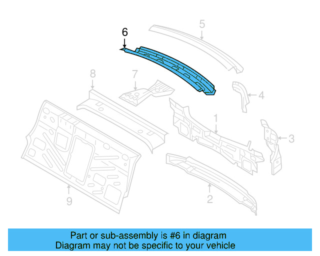 Upper Panel 3D5-813-625-A - View 3