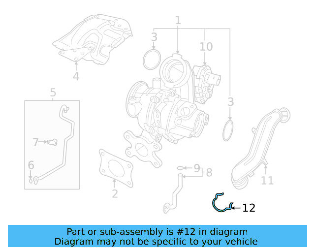 Pressure Pipe Retainer 04E-145-853-E