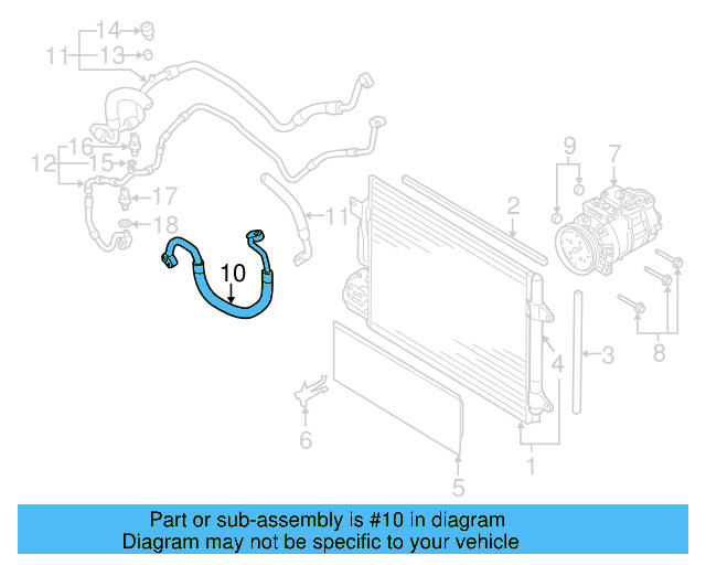 Discharge Hose 1K0-820-721-CA - View 3