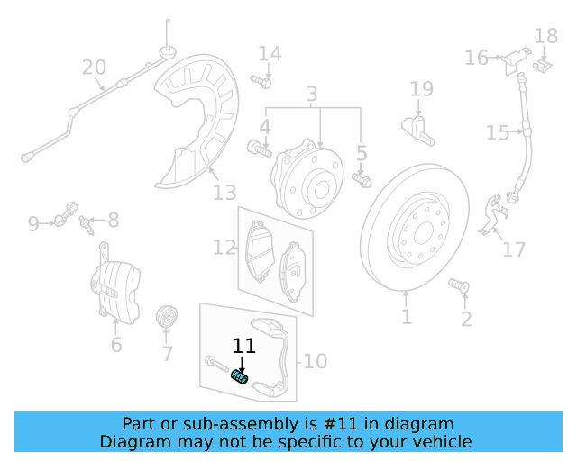 Caliper Mount Bushing Kit 7N0-698-647-A - View 36