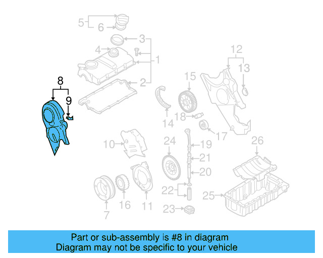 Upper Timing Cover 045-109-107-F - View 4