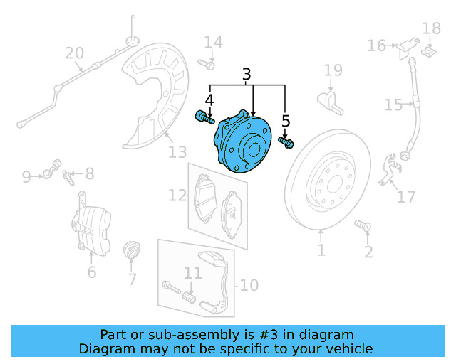Wheel Bearing And Hub Assembly 1K0407621L