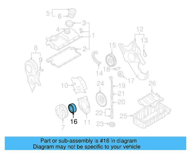 Crankshaft Gear 038-105-263-F - View 7