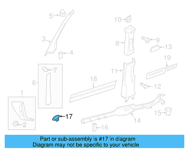 Scuff Plate Clip 6Q0-853-147 - View 21