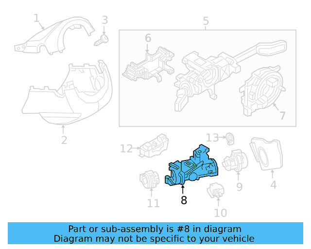 Steering Lock 1K0-905-851-D - View 17