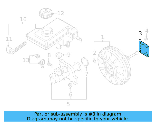 Power Brake Booster Gasket 5Q0-612-161-B - View 17