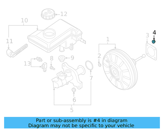 Power Brake Booster Nut N-907-611-03 - View 32