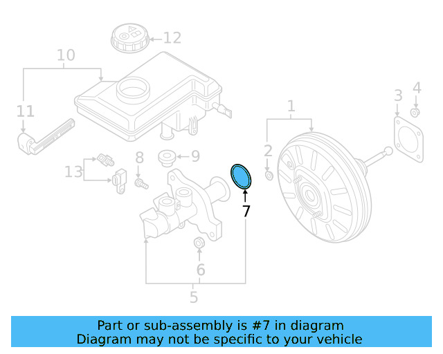 Master Cylinder Gasket 8K0-611-243-B - View 23