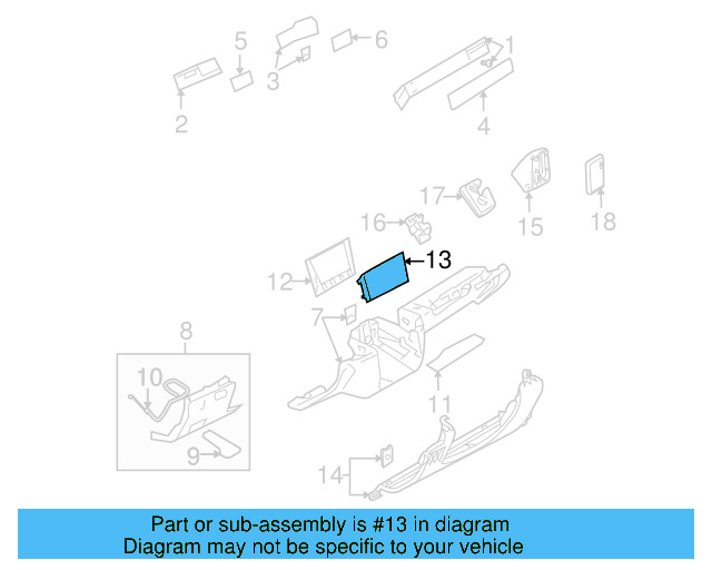 Insert Panel 7L6-858-630-A-5U4 - View 7