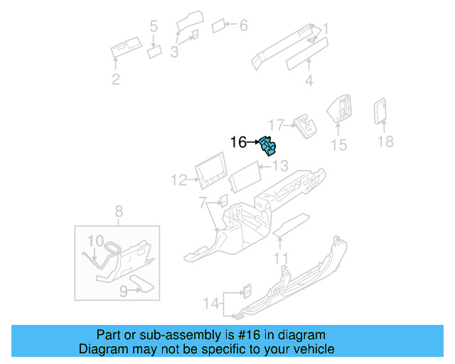 Bracket Lower Retainer 7L6-857-895-B - View 3