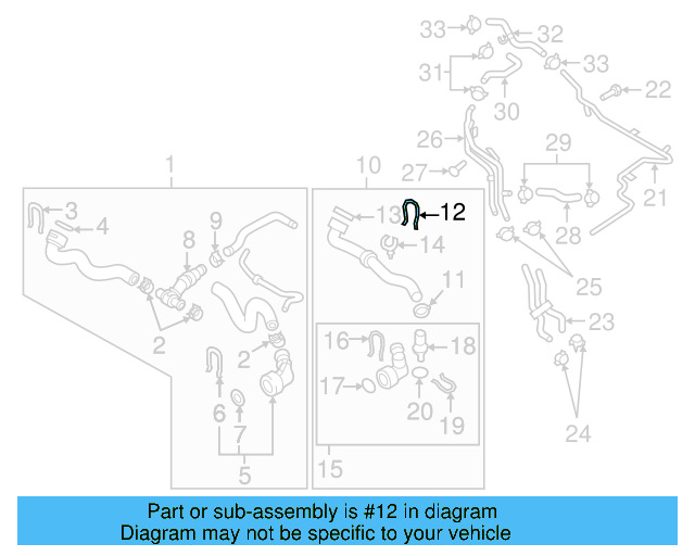 Upper Hose Retainer Spring 4E0-121-142 - View 52