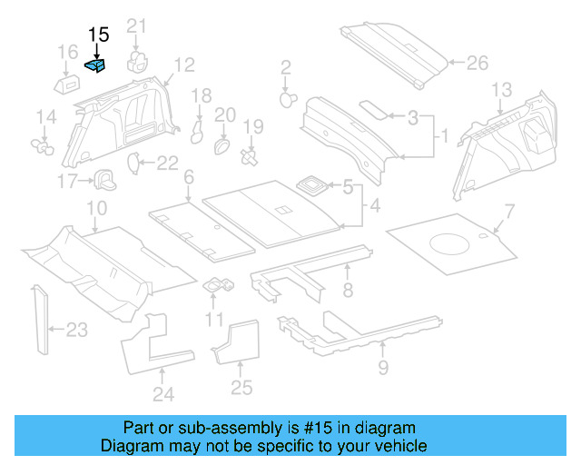 Trunk Trim Panel Clip 7H0-867-299-01C - View 61