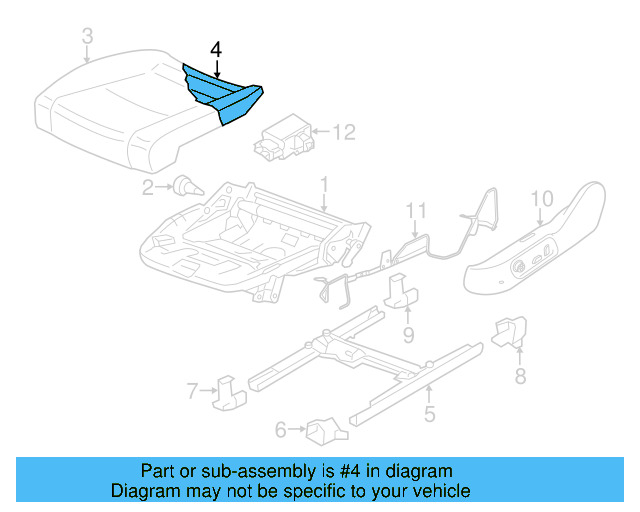 Seat Cushion Pad 3C8-881-256-DD - View 3