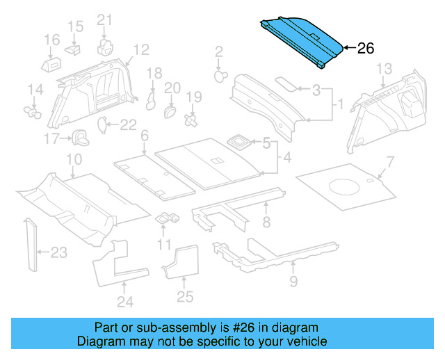Luggage Compartment Cover 1K9-867-871-A-45W