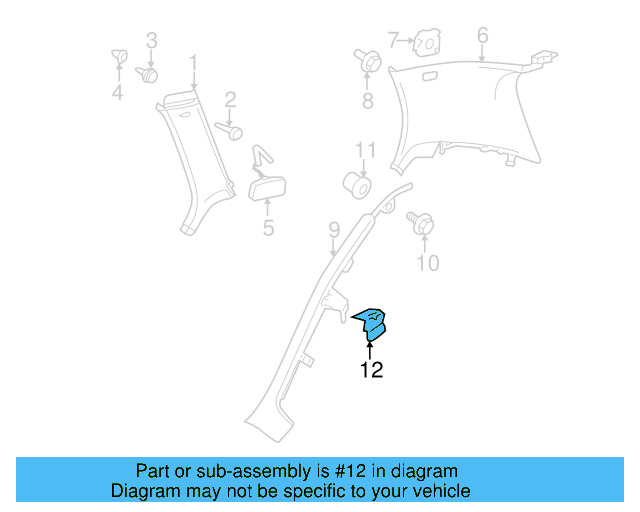 Lower Quarter Trim Clip 1K0-853-577 - View 31